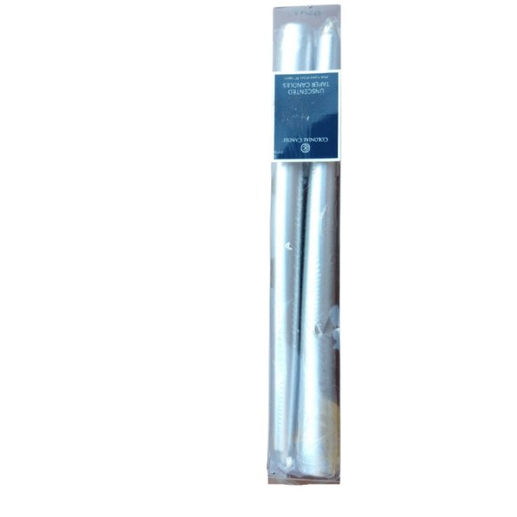 Vintage Silver Taper Candles